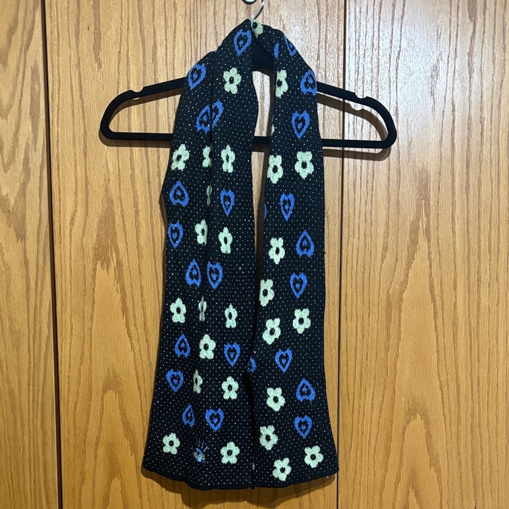 Mudd Y2K vintage scarf flowers hearts polka dot goth print printed